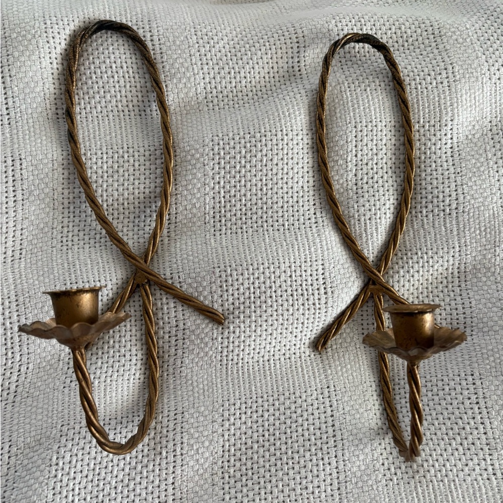 Elegant Gold Wall Candle Holders